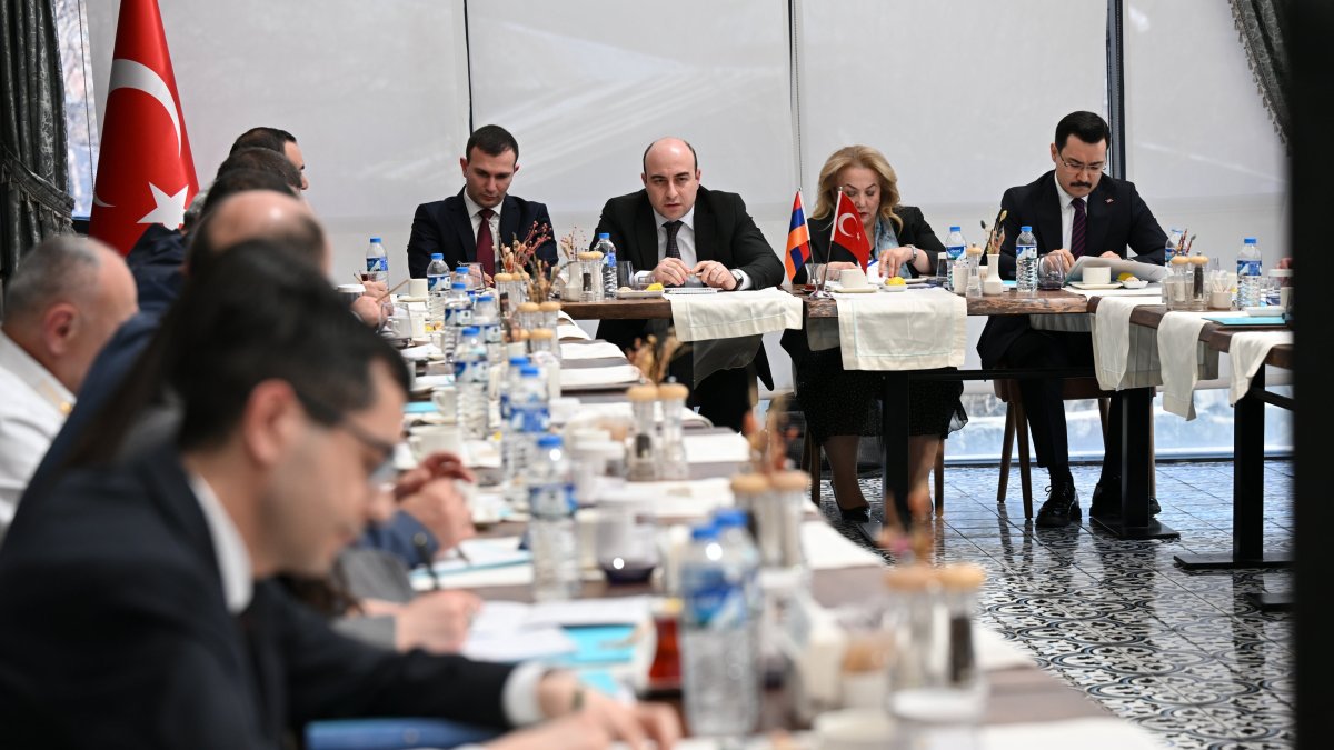 A view of the meeting of Turkish and Armenian delegations, Kars, eastern Türkiye, April 28, 2026. (AA Photo)