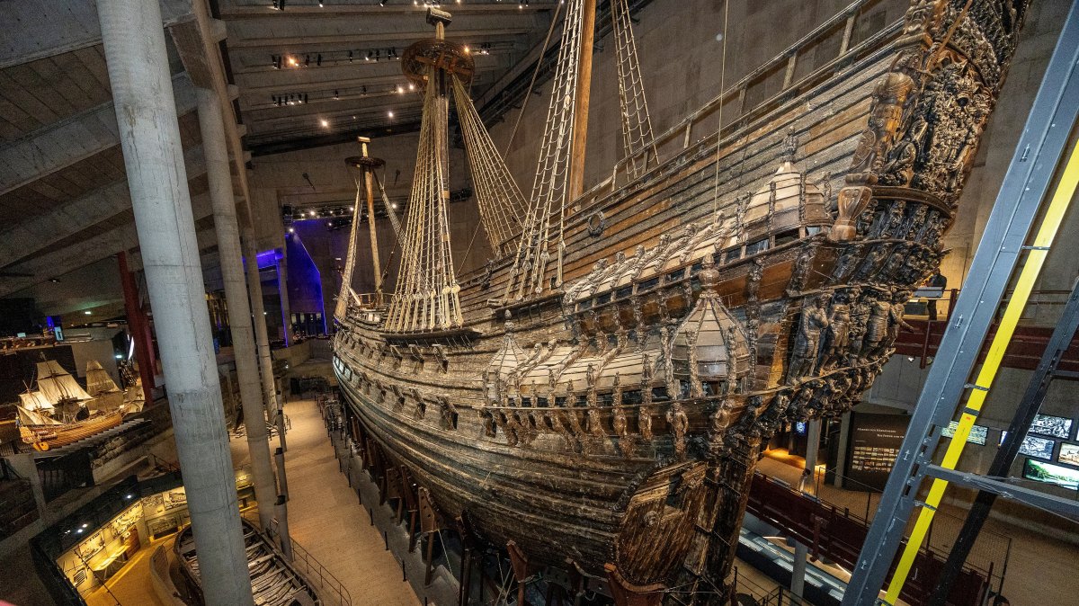 View of the Vasa warship displayed in pristine condition at Vasa Museum in Stockholm, Sweden, April 4, 2025. (Shutterstock Photo) 