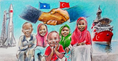 "As progress in counterterrorism continues, the sound of explosions that once became commonplace in many parts of Somalia, especially in Mogadishu, has been replaced by the voices of children, perhaps the most striking symbol of this transformation." (Illustration by Erhan Yalvaç)