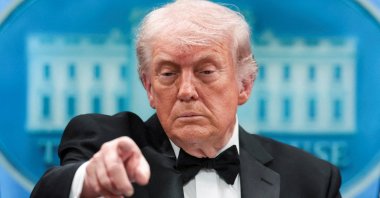 U.S. President Donald Trump takes questions from the media at a press briefing at the White House, in Washington, D.C., U.S., April 25, 2026. (Reuters Photo)