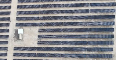 Solar panels are seen in Kayseri province, central Türkiye, April 18, 2026. (AA Photo)