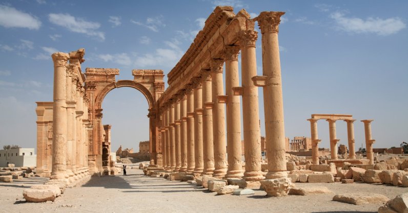 A colonnade at the ruins of Palmyra, Syria. (Shutterstock Photo)