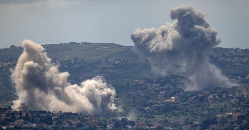 Smoke rises following explosions in southern Lebanon, near the Israel-Lebanon border, as seen from northern Israel, April 28, 2026. REUTERS/Shir Torem 