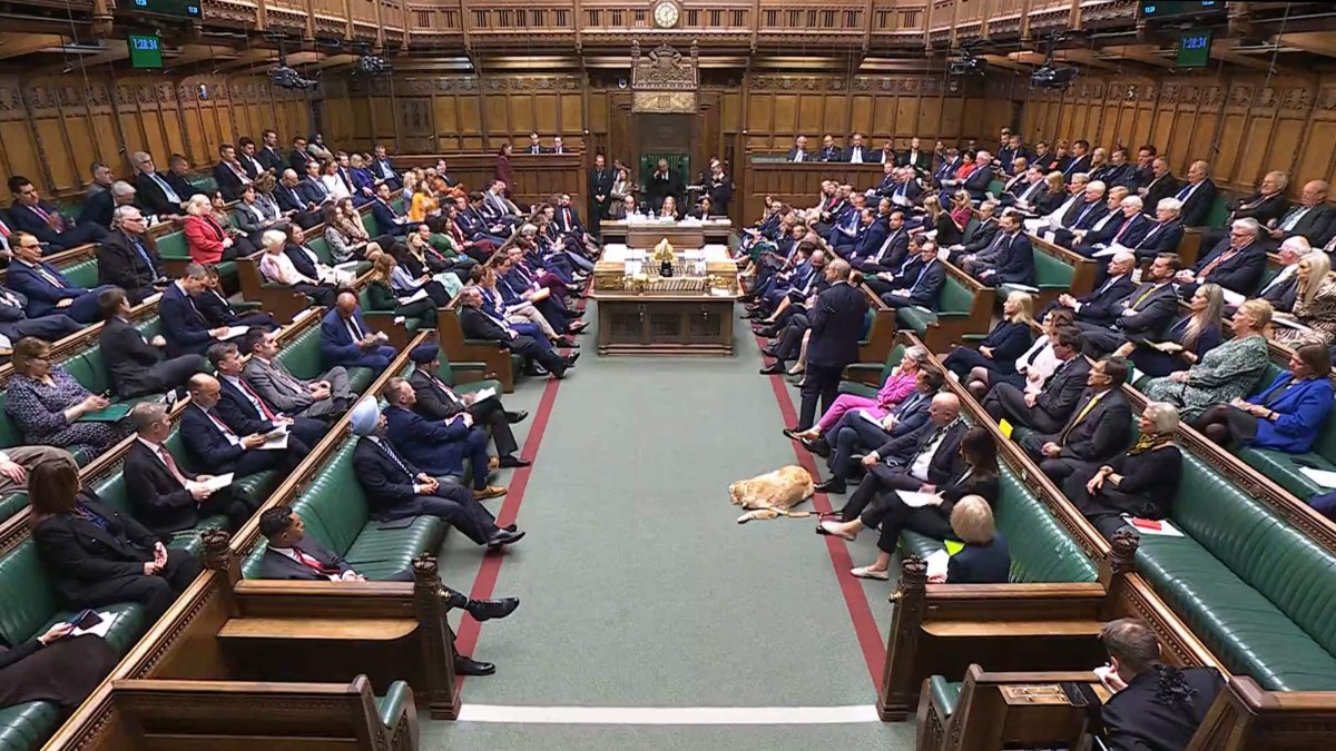 A video grab from footage broadcast by the U.K. Parliament's Parliamentary Recording Unit (PRU) shows lawmakers taking part in a debate, the House of Commons, London, U.K., April 28, 2026. (AFP Photo)