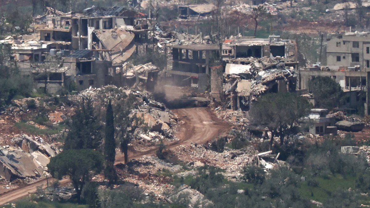 Israeli tanks maneuver inside southern Lebanon, as seen from the upper Galilee on the Israel-Lebanon border, April 29, 2026. (EPA Photo)