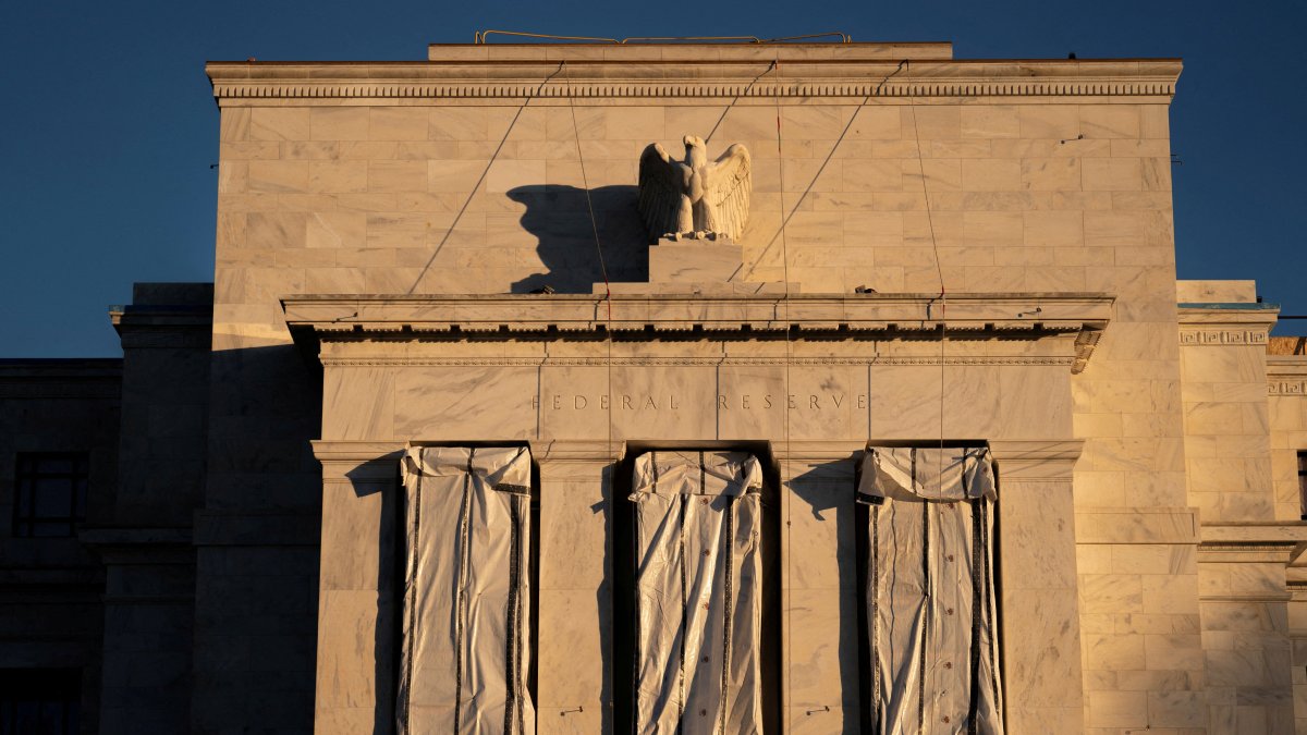 Major construction work continues at the U.S. Federal Reserve building in Washington, U.S., Jan. 13, 2026. (Reuters File Photo)