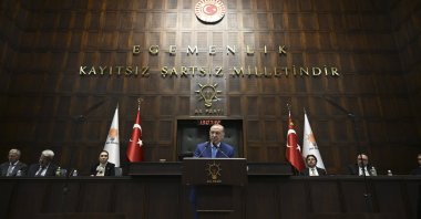 President Recep Tayyip Erdoğan speaks at the parliamentary group meeting of the Justice and Development Party (AK Party), Ankara, Türkiye, April 29, 2026. (AA Photo)