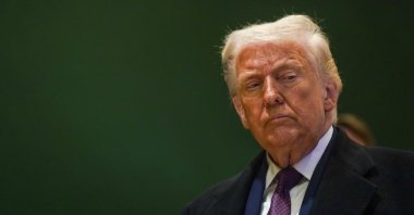 U.S. President Donald Trump is seen after a meeting in Davos, Switzerland, Jan. 22, 2026. (DHA Photo)