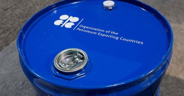 An installation depicting a barrel of oil with the logo of the Organization of the Petroleum Exporting Countries (OPEC) is seen during the COP29 United Nations climate change conference, Baku, Azerbaijan, Nov. 19, 2024. (Reuters Photo)