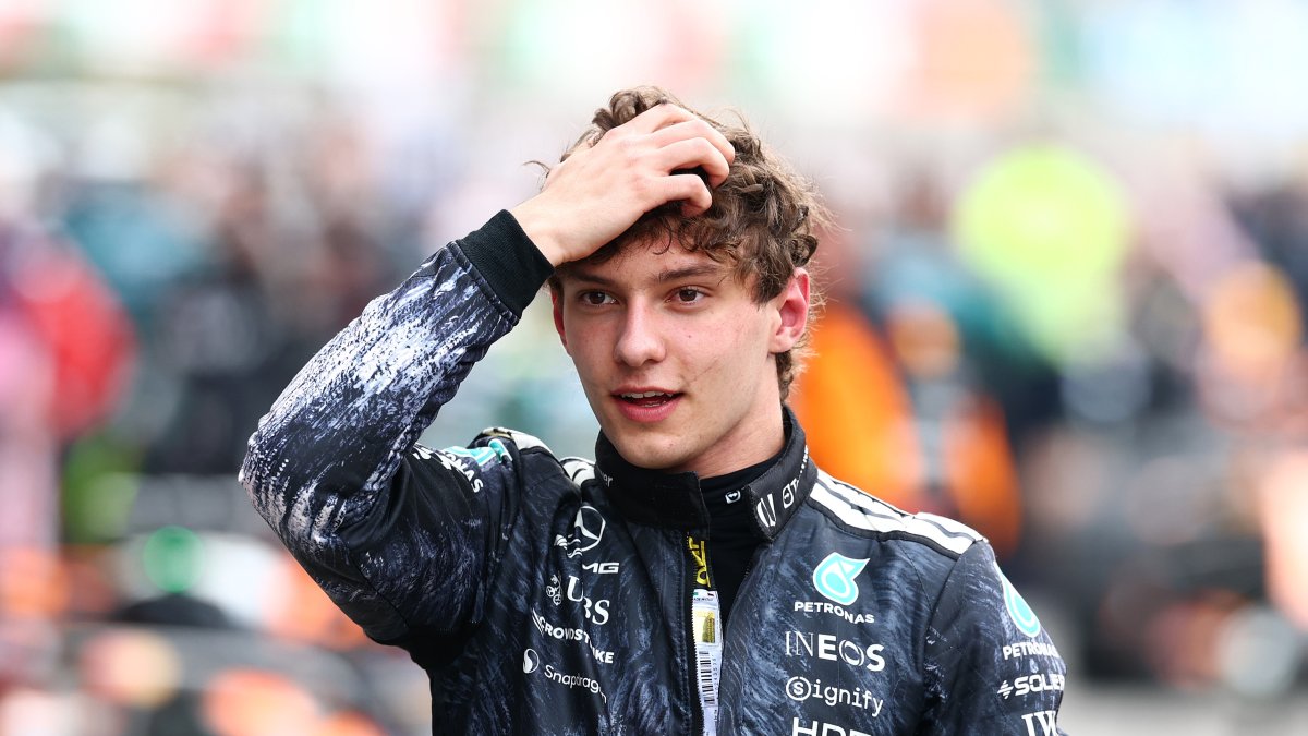 Mercedes' Andrea Kimi Antonelli looks on after winning the F1 Japan Grand Prix, in Suzuka, Japan. (Getty Images Photo)