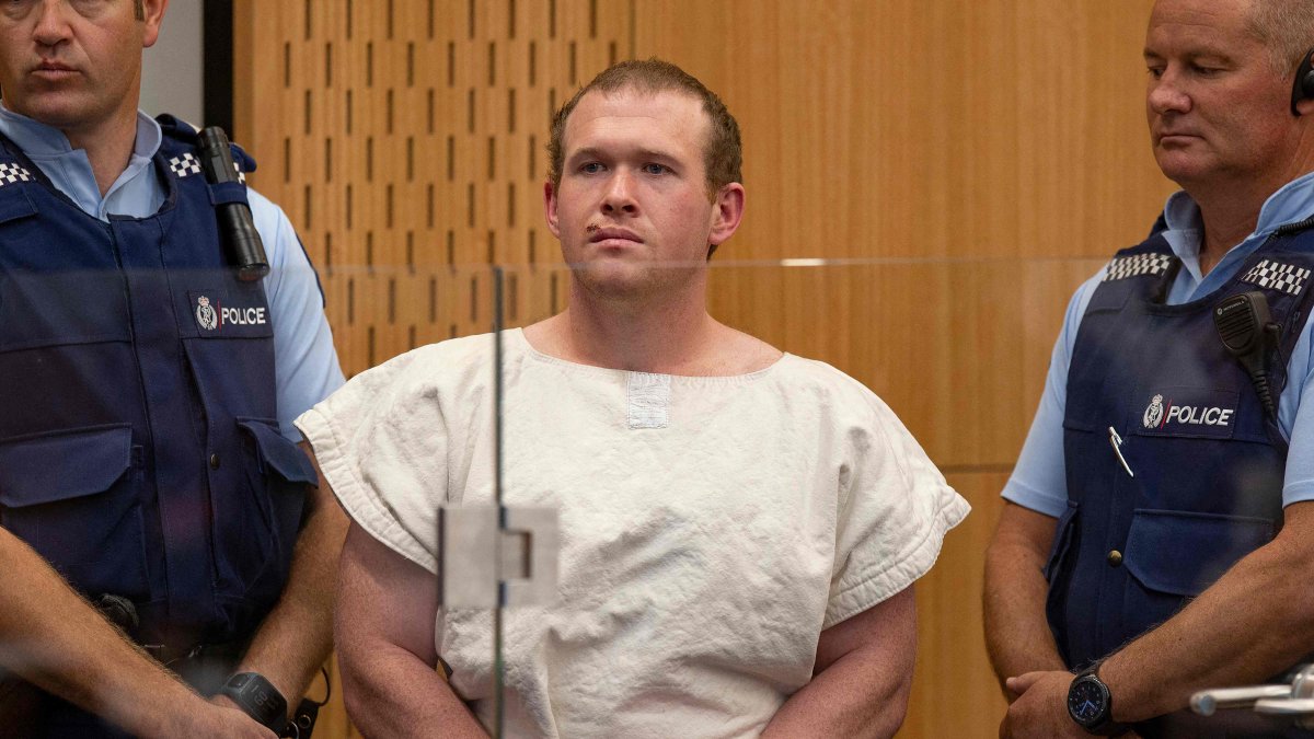 Brenton Tarrant, the man charged with carrying out the Christchurch massacre, stands in the dock during his appearance at the Christchurch District Court, March 16, 2019. (AFP File Photo)