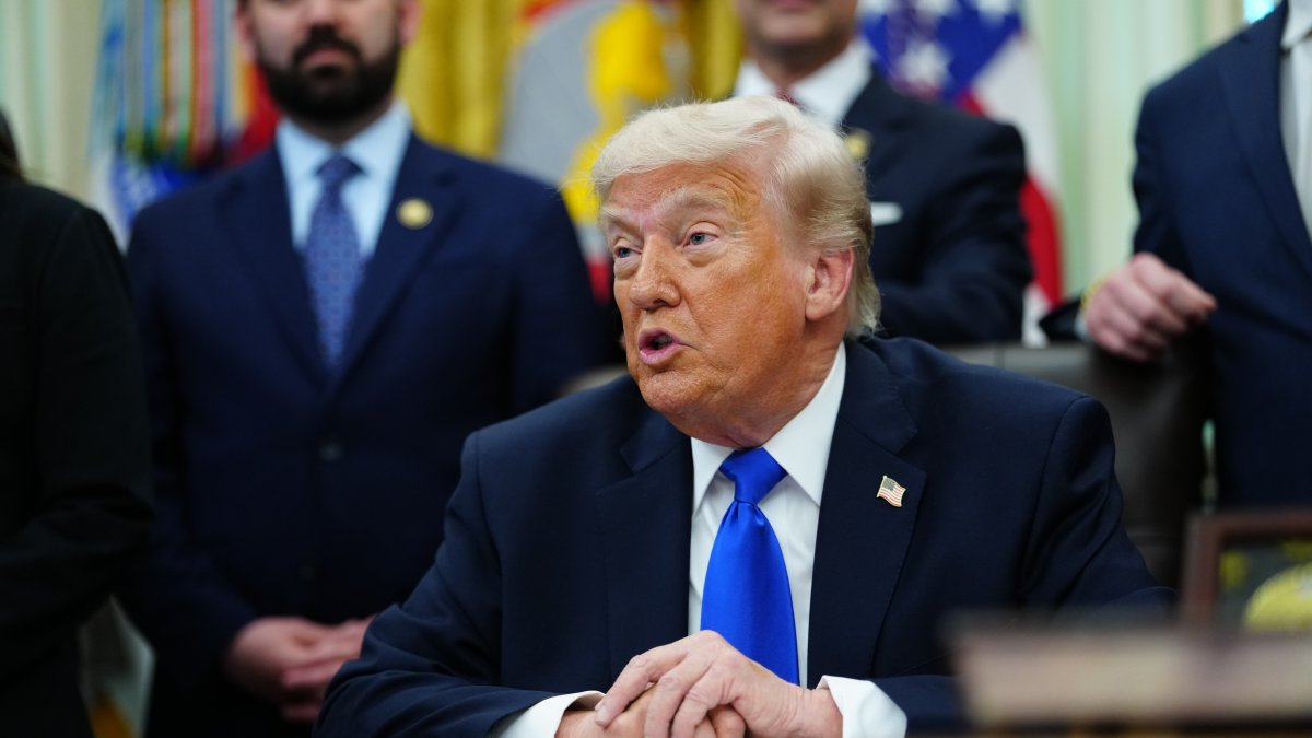 U.S. President Donald Trump speaks as he signs executive orders in the Oval Office of the White House, Washington, D.C., U.S., April 30, 2026. (EPA Photo)