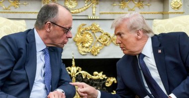U.S. President Donald Trump and German Chancellor Friedrich Merz meet in the Oval Office at the White House, Washington, D.C., U.S., March 3, 2026. (Reuters Photo)