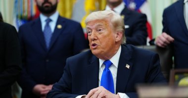 U.S. President Donald Trump speaks as he signs executive orders in the Oval Office of the White House, Washington, D.C., U.S., April 30, 2026. (EPA Photo)