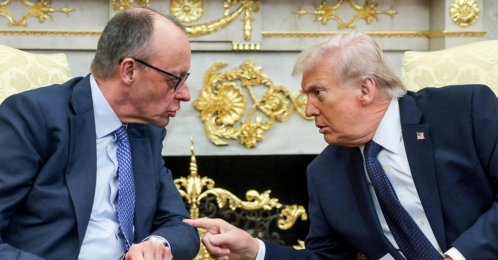 U.S. President Donald Trump and German Chancellor Friedrich Merz meet in the Oval Office at the White House, Washington, D.C., U.S., March 3, 2026. (Reuters Photo)