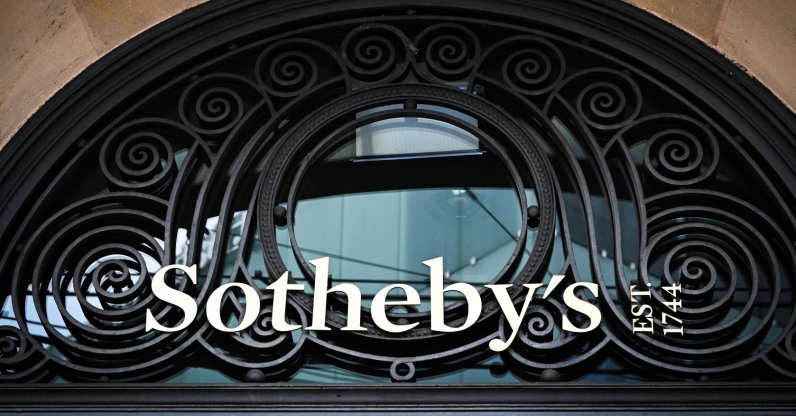 A sign of Sotheby's is seen on a building in Geneva, Switzerland, Feb. 18, 2024. (Shutterstock Photo)