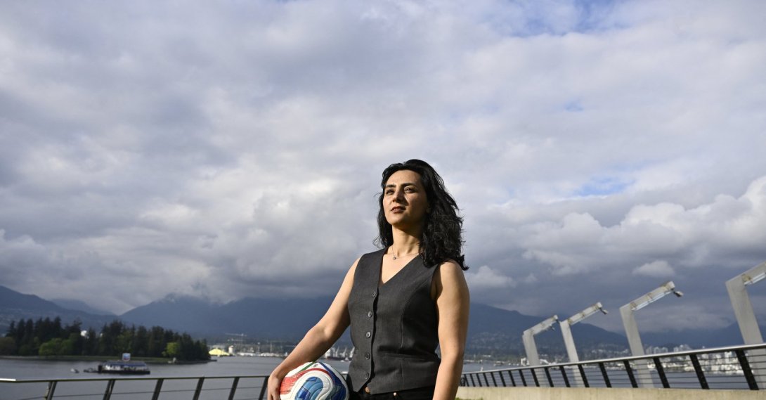 Khalida Popal, founder of the Afghanistan women's national football team, poses during the 36th AFC Annual Congress at Vancouver Convention Centre, Vancouver, Canada, April 28, 2026. (Reuters Photo)