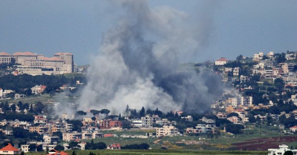Smoke rises from the site of an Israeli airstrike that targeted the southern village of Mayfadoun in the Nabatieh district, Lebanon, May 2, 2026. (AFP Photo)