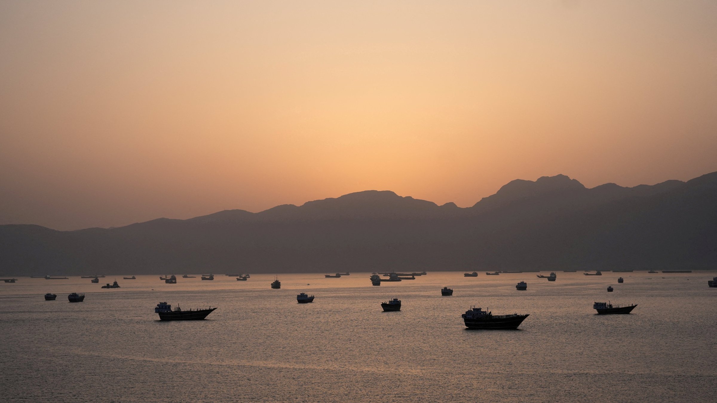 Ships and boats in the Strait of Hormuz, Musandam, Oman, May 1, 2026. (Reuters Photo)