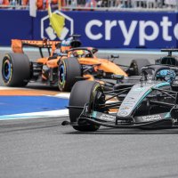 Mercedes driver George Russell of Britain competes in the Formula One Miami Grand Prix at the Miami International Autodrome, Miami Gardens, U.S., May 3, 2026. (EPA Photo)