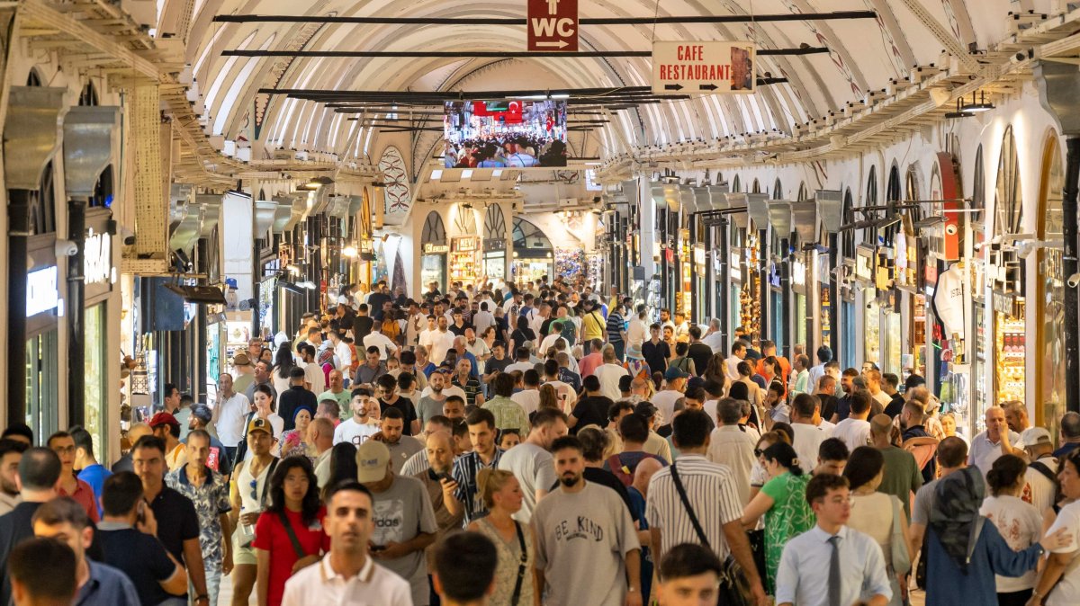 People walk at the historical Grand Bazaar in Istanbul, Türkiye, July 9, 2024. (AFP Photo)