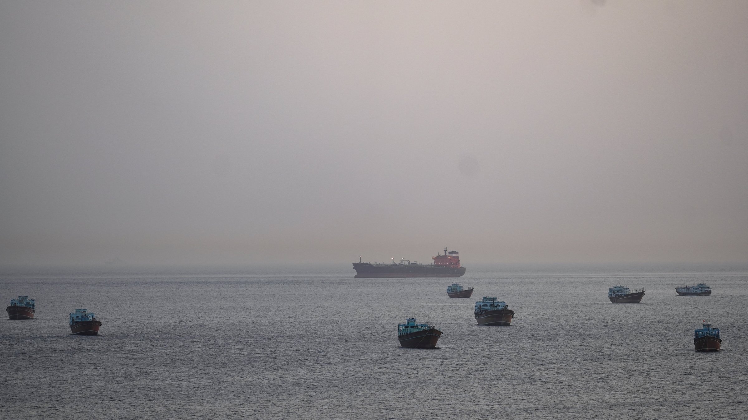 Ships and boats in the Strait of Hormuz, Musandam, Oman, May 1, 2026. (Reuters Photo)