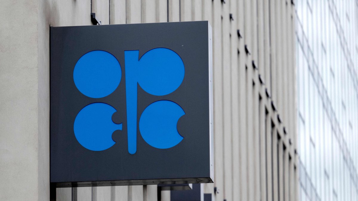 The logo of the OPEC is pictured at the OPEC headquarters, Vienna, Austria, Oct. 4, 2022. (AFP Photo)