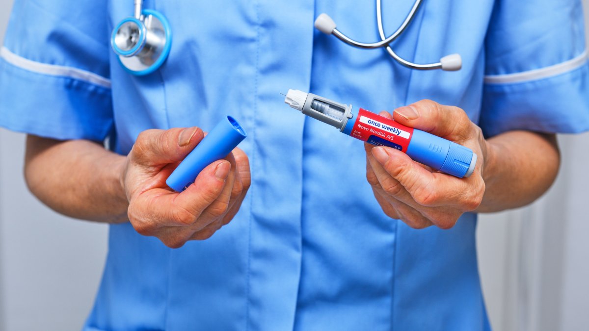 A photo illustration of an Ozempic injection pen, March 4, 2025, London, U.K. (Getty Images Photo)