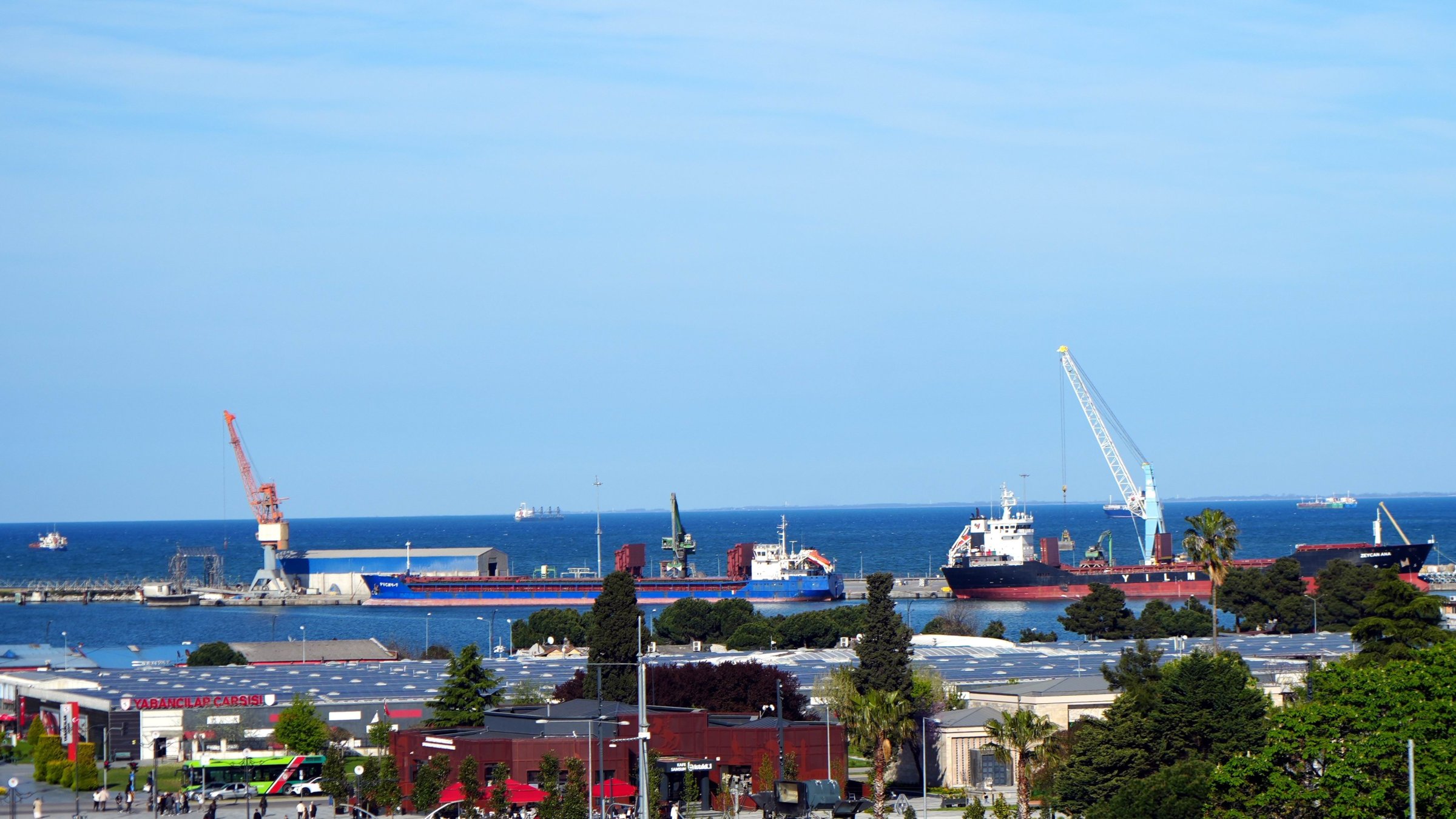 A general view of the port in Samsun, northern Türkiye, May 2, 2026. (IHA Photo)