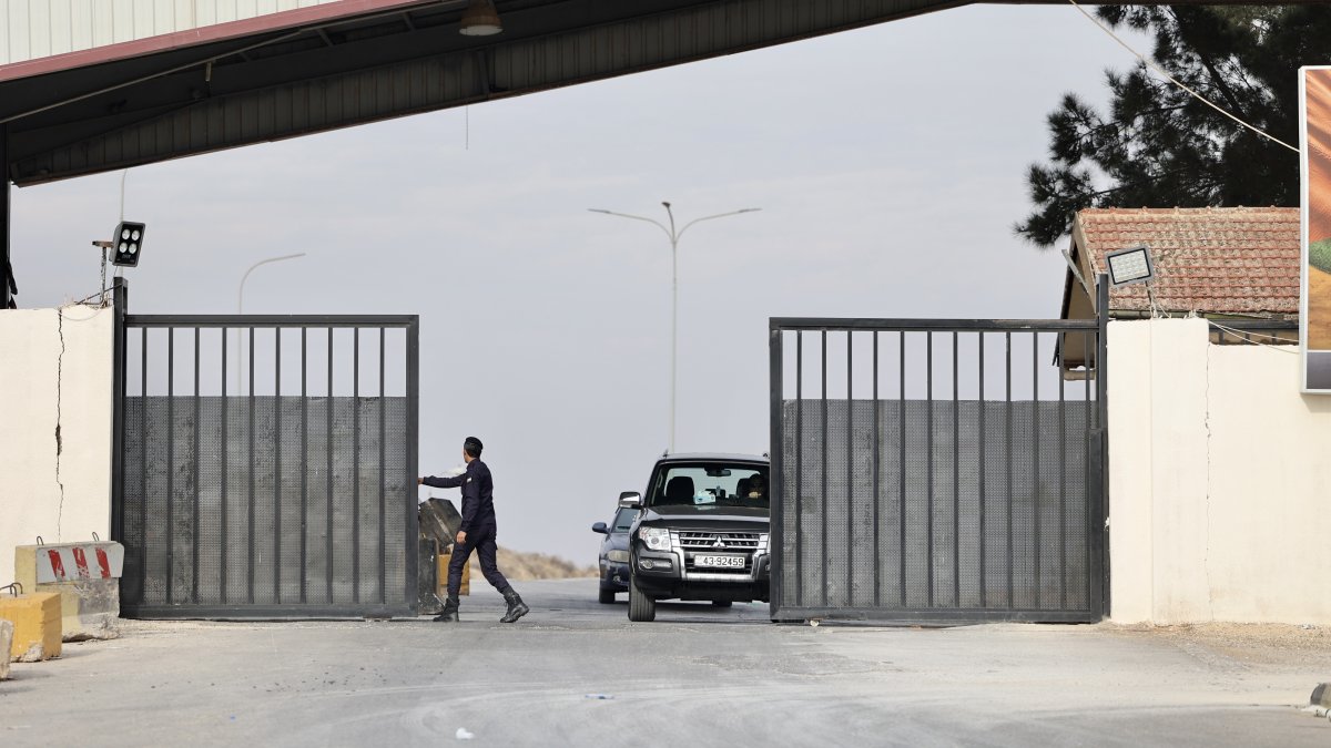 People are seen at the Jordan-Syria border near Jaber, Jordan, Dec. 7, 2024. (Getty Images)