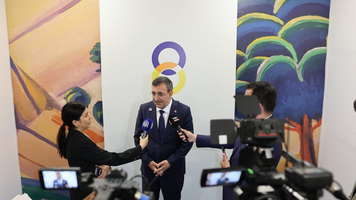 Vice President Cevdet Yılmaz speaks to reporters after the 8th European Political Community summit, Yerevan, Armenia, May 4, 2026. (AA Photo)