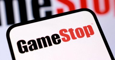 The GameStop logo is seen in this illustration taken Sept. 9, 2025. (Reuters Photo)