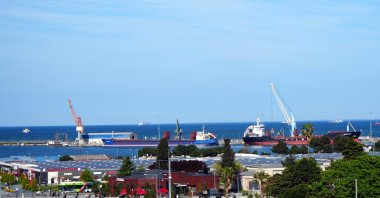 A general view of the port in Samsun, northern Türkiye, May 2, 2026. (IHA Photo)