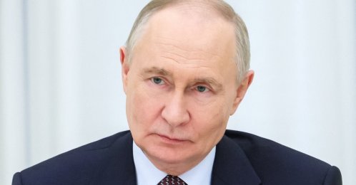 Russian President Vladimir Putin holds a meeting with representatives of the Republic of Dagestan to discuss the election of the future head of the republic, at the Kremlin in Moscow, Russia, April 30, 2026. (Reuters Photo)