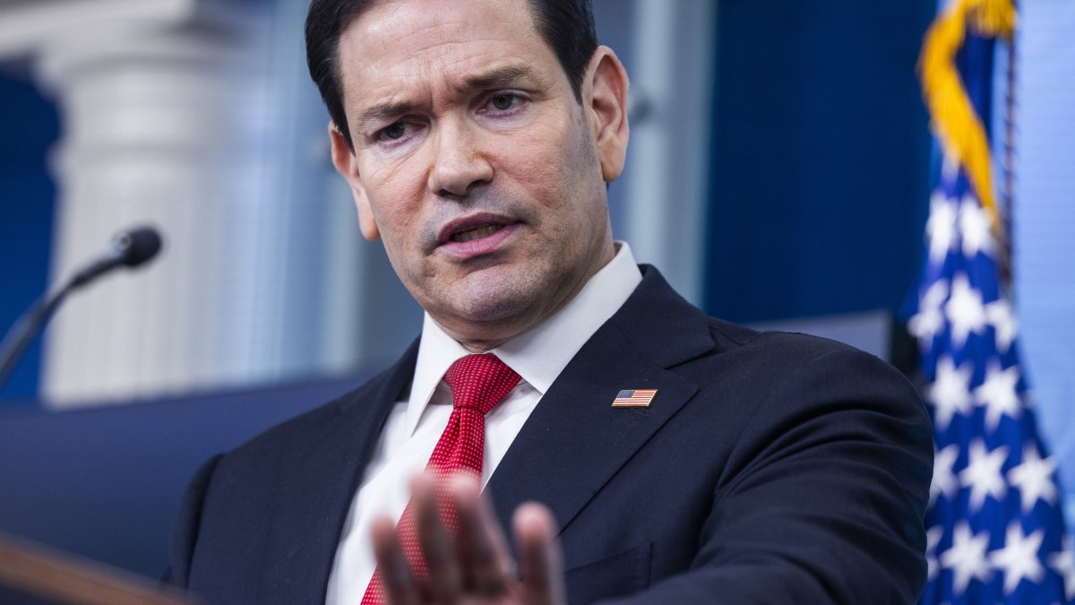 U.S. Secretary of State Marco Rubio speaks about the Iran war in the White House Press Briefing Room in Washington, DC, U.S., May 5, 2026. (EPA Photo)