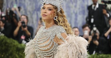 Beyoncé attends the 2026 Met Gala celebrating "Costume Art" at the Metropolitan Museum of Art, New York, U.S., May 4, 2026. (Getty Images Photo)