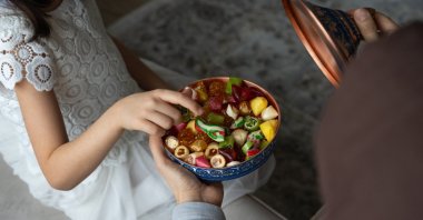 Colorful Eid sweets and chocolates during Eid celebration, Istanbul, Türkiye, Feb. 5, 2024. (Shutterstock Photo) 