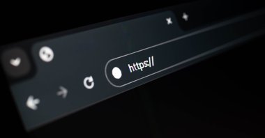 A close-up of a dark browser address bar. (Shutterstock Photo)