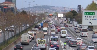 A general view of vehicles on a highway in Istanbul, Türkiye, May 4, 2026. (DHA Photo)