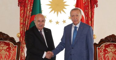 President Recep Tayyip Erdoğan meets with his Algerian counterpart Abdelmadjid Tebboune, in Istanbul, Türkiye, July 22, 2023. (AA File Photo)