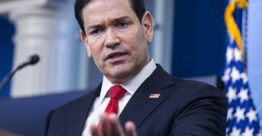 U.S. Secretary of State Marco Rubio speaks about the Iran war in the White House Press Briefing Room in Washington, DC, U.S., May 5, 2026. (EPA Photo)