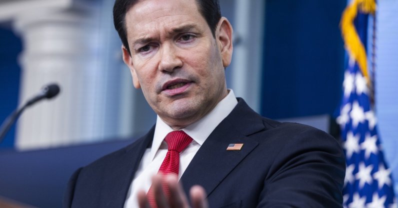U.S. Secretary of State Marco Rubio speaks about the Iran war in the White House Press Briefing Room in Washington, DC, U.S., May 5, 2026. (EPA Photo)