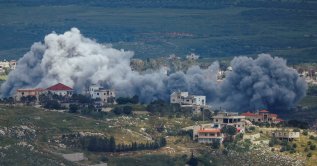 Smoke rises from southern Lebanon, as seen from the Israeli side of the Israel-Lebanon border, in northern Israel, May 6, 2026. (Reuters Photo)