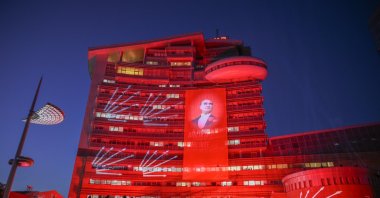 A view of the headquarters of the CHP, Ankara, Türkiye, Sept. 9, 2025. (DHA Photo)