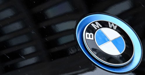 A logo of German automotive brand BMW on a BMW car, Frankfurt, Germany, May 5, 2026. (AFP Photo)