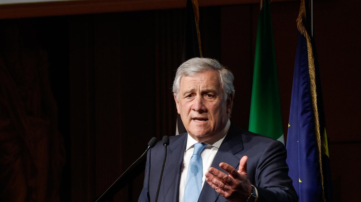Italy's Minister for Foreign Affairs Antonio Tajani speaks during the Italy-Kenya Business Forum at Hotel Cavalieri Waldorf Astoria in Rome, Italy, April 20, 2026. (EPA Photo)