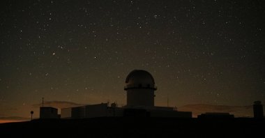 A night view at the Galactica observatory in Arcos de las Salinas, Spain, May 5, 2026. (Reuters Photo)