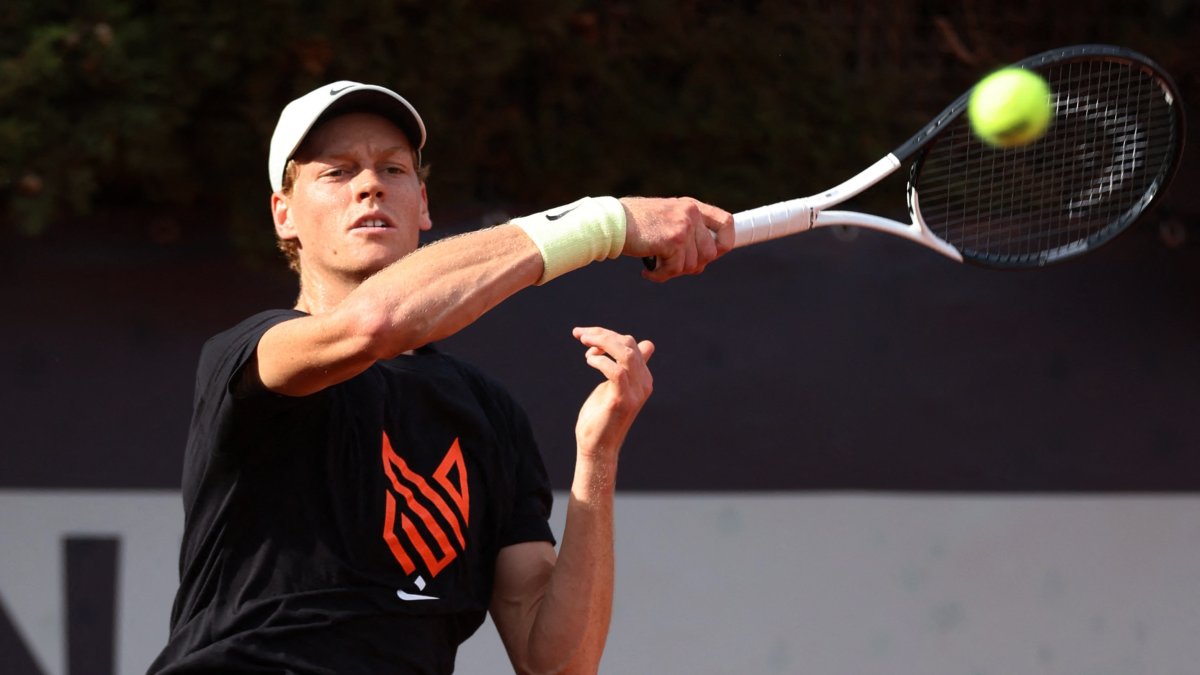 Italy's Jannik Sinner during training ahead of the Italian Open at Foro Italico, Rome, Italy, May 7, 2026. (Reuters Photo)