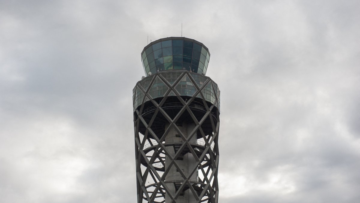 Bogota's El Dorado International Airport Control tower in Bogota, Colombia, Aug. 19, 2021. (AFP File Photo)