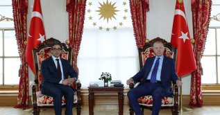 President Recep Tayyip Erdoğan and UAE Vice President Mansour bin Zayed Al Nahyan meet in Istanbul, May 8, 2026. (AA Photo)